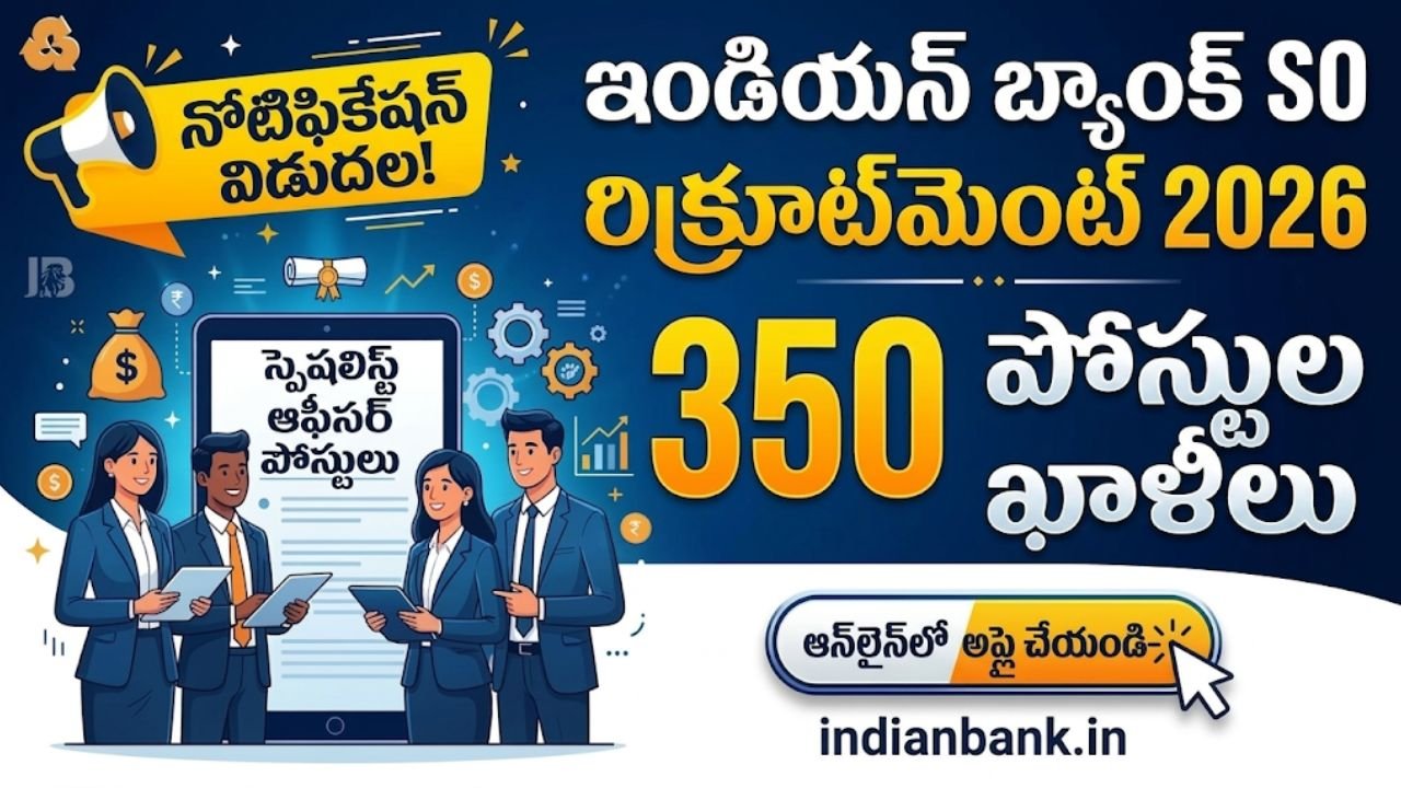 Indian Bank SO Recruitment 2026